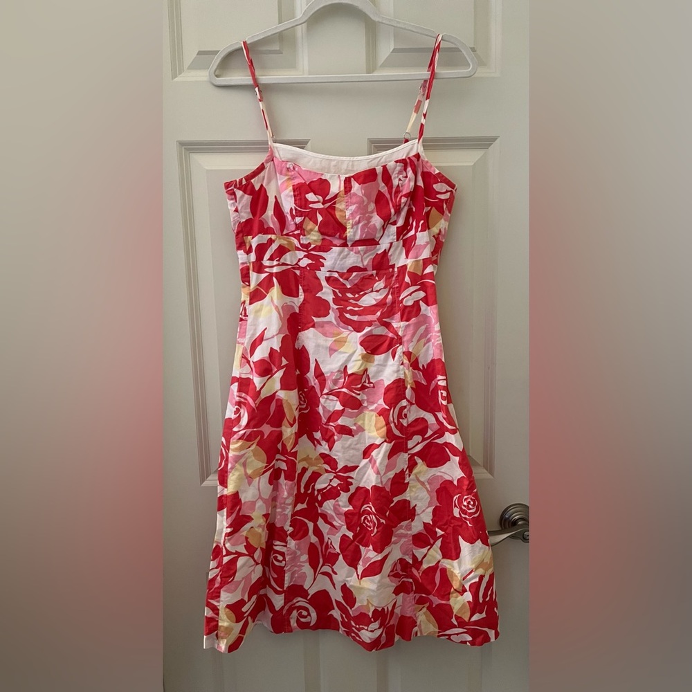 New York & Co. floral sundress adjustable straps lined spring summer vacation 8